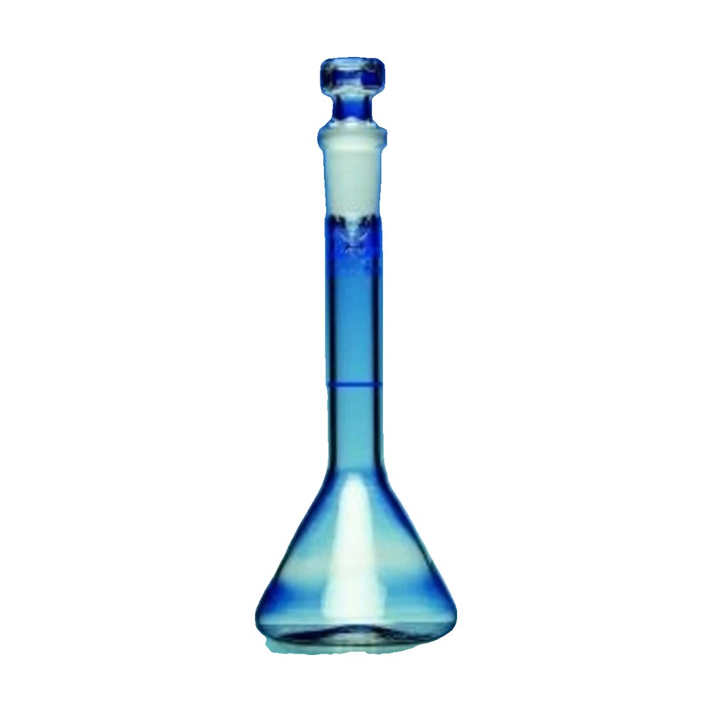 Hirschmann&trade;&nbsp;Fiole jaugée trapézoïdale en verre de classe A avec bouchon en verre