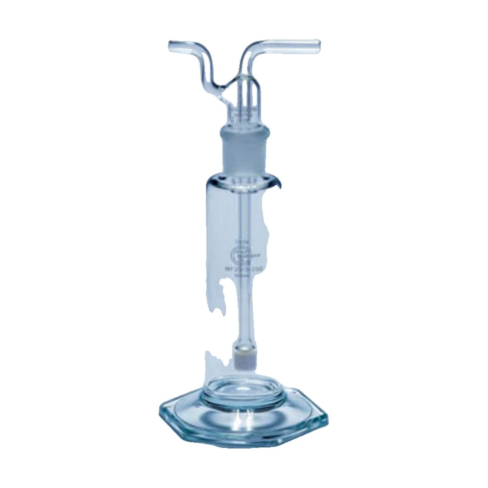 Tube à tremper fritté en verre borosilicaté Quickfit&trade; pour flacon Dreschel