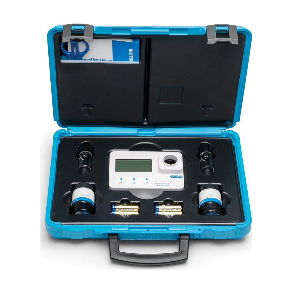 Photomètre chlore, réactifs liquides, jusqu'à 5,00 mg/L, en mallette avec solutions étalons – HI97790C – Hanna Instruments
