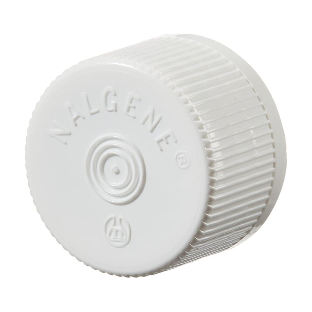 Thermo Scientific&trade;&nbsp;Bouchon en PEHD revêtu pour flacon de sérum Nalgene&trade;, pour flacons à filetage continu : non stérile, blanc