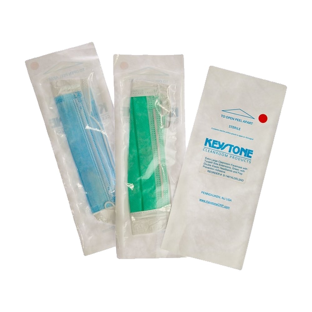 Keystone Cleanroom Products&nbsp;Masques faciaux pour salle blanche, irradiés gamma