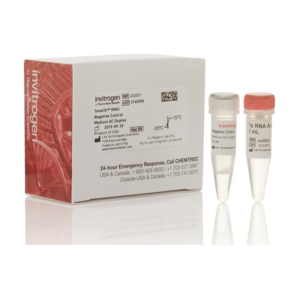 Invitrogen&trade;&nbsp;Contrôle négatif de siARN Stealth RNAi&trade;, GC moy.