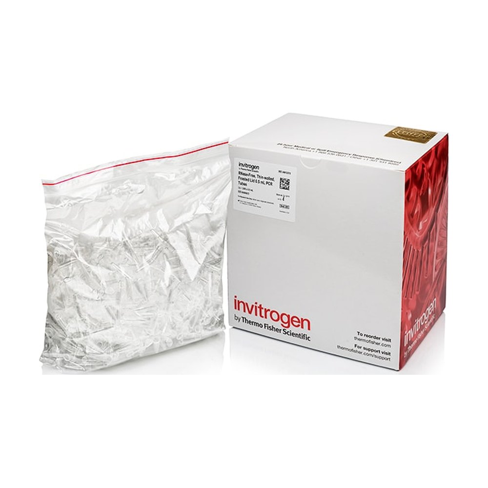 Invitrogen&trade;&nbsp;Tubes PCR à paroi fine, couvercle dépoli, exempts de RNase (0,5 mL)