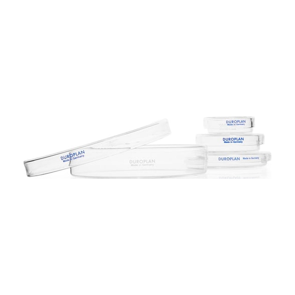 DWK Life Sciences&nbsp;DUROPLAN&trade; Boîte de Pétri, surfaces extérieures et intérieures du corps et du couvercle parfaitement planes, exemptes de bulles et d'inclusions
