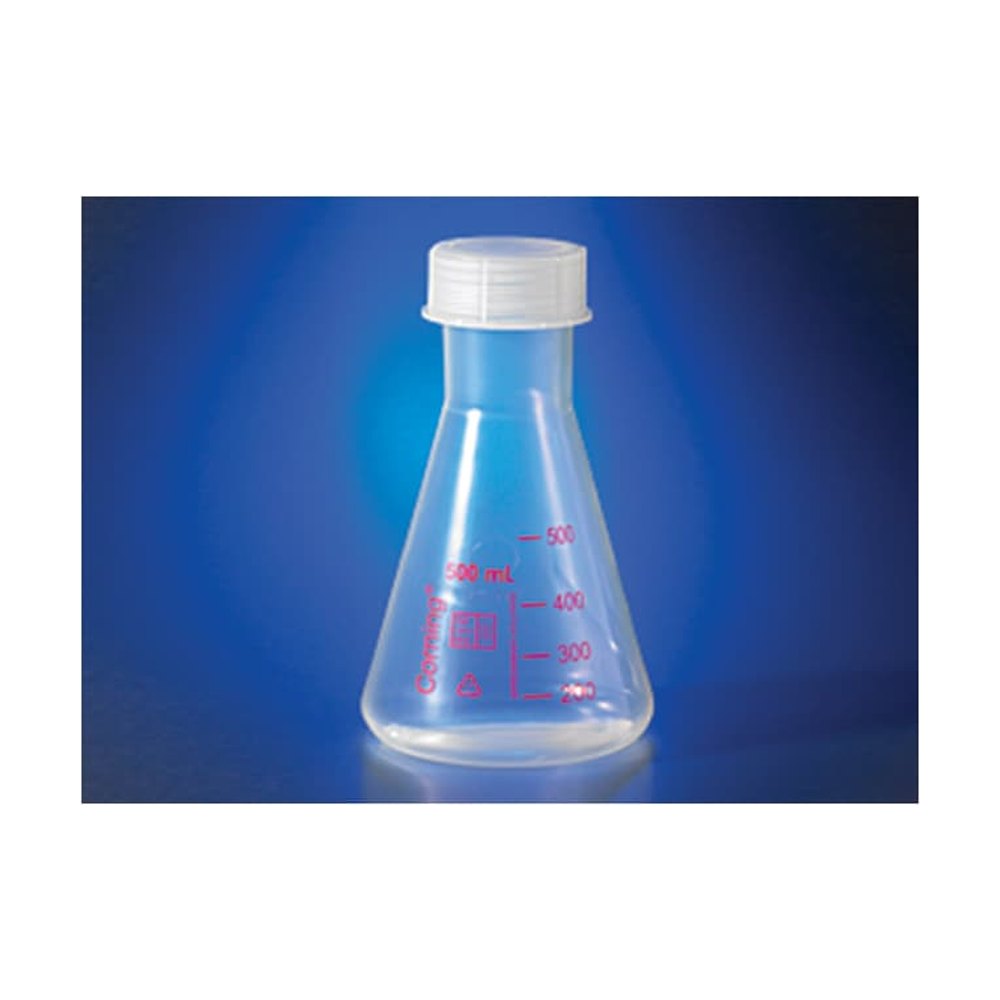 Corning&trade;&nbsp;Erlenmeyers réutilisables en plastique à graduations rouges
