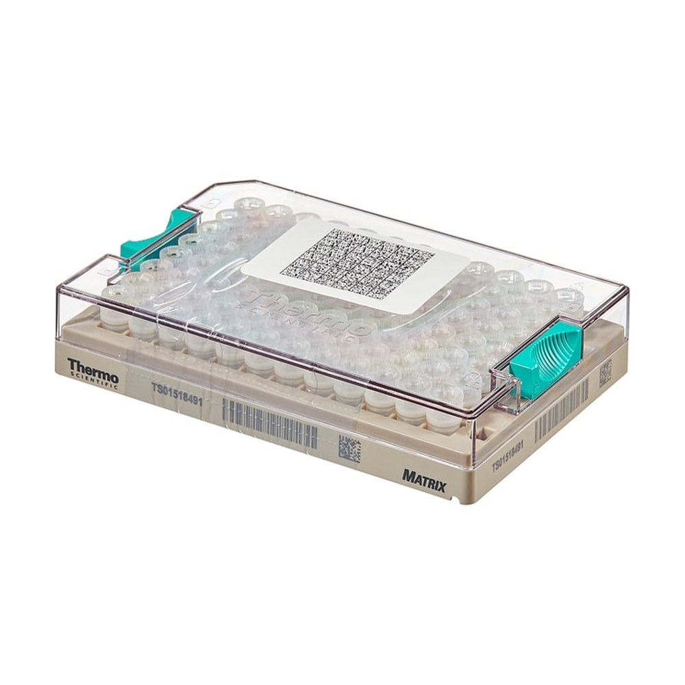 Thermo Scientific&trade;&nbsp;Tubes de stockage à faible volume Matrix&trade; avec bouchons vissés et codes-barres 2D, tube de stockage avec code 2D dans rack à code-barres
