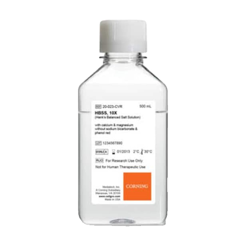 Corning&trade;&nbsp;Solution de HBS Media Tech&trade; avec Ca Mg, sans rouge de phénol, NaBic