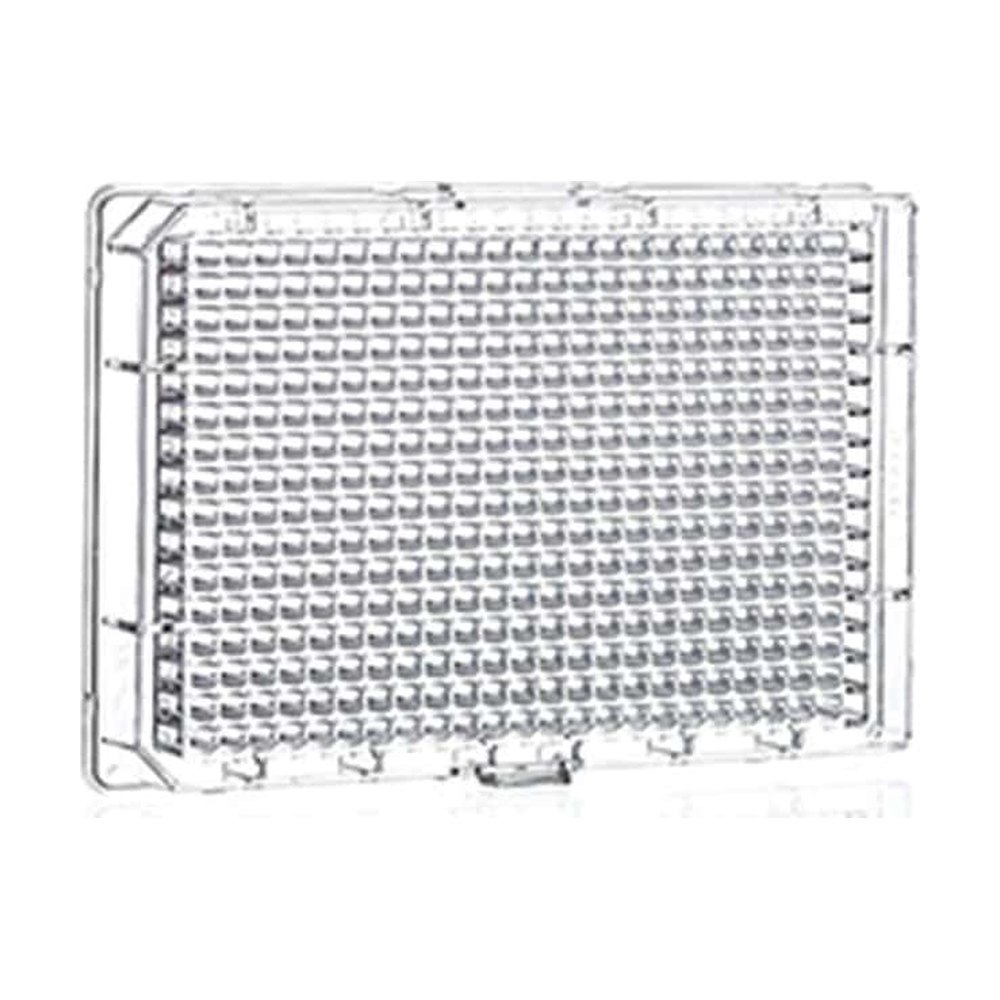 Greiner Bio-One&nbsp;Microplaque CELLSTAR à 384 puits, pour répulsion cellulaire, avec couvercle