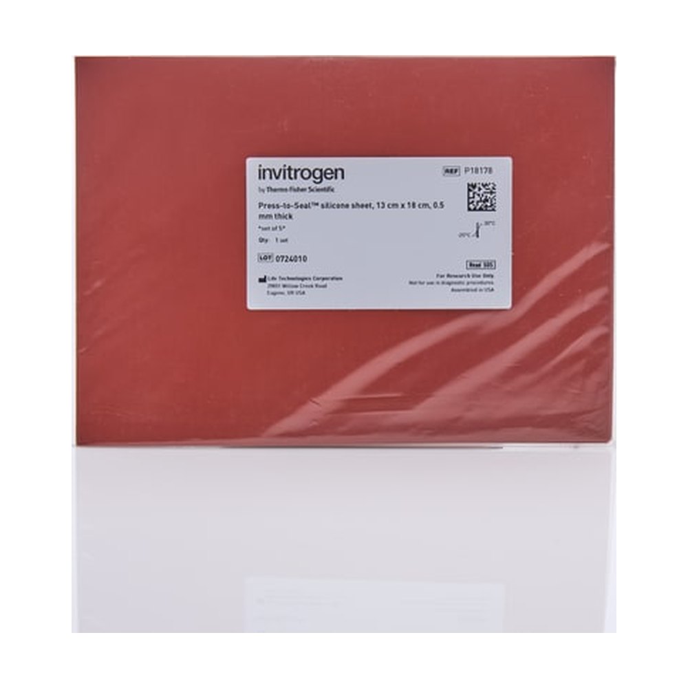 Invitrogen&trade;&nbsp;Feuille en silicone Press-to-Seal&trade;, 13 cm x 18 cm, épaisseur 0,5 mm